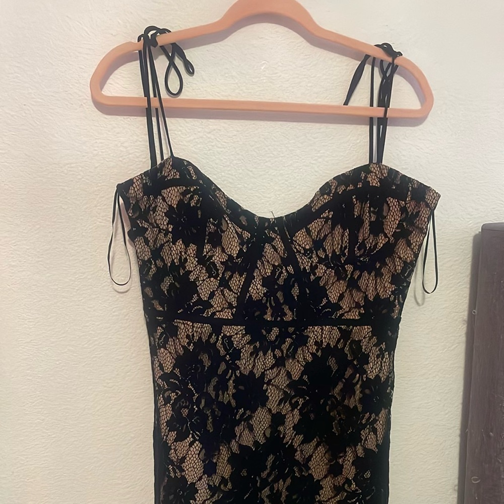 Mini Dress Scallop eyelash lace bustier